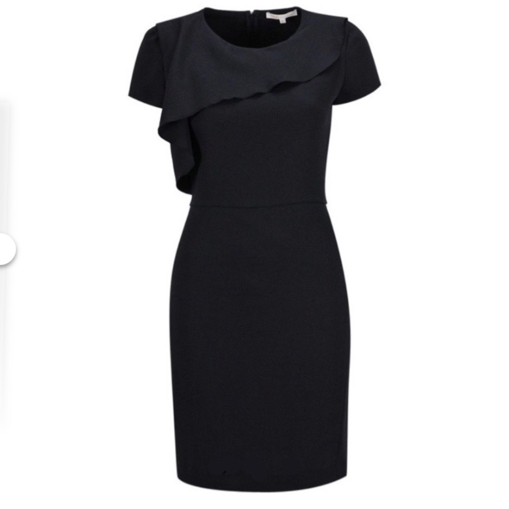 Maje Fanny Dress Ruffle Top in Black Size 2